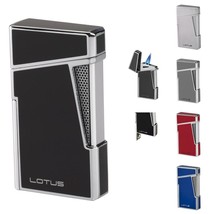 Lotus Apollo Cigar Lighter Twin Flames Single Action Metal w/ Punch Choo... - $87.99