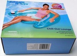 Summer Waves Inflatable Chill-Out Lounge Pool Float NEW Blue Unisex Adults Onl - £7.95 GBP