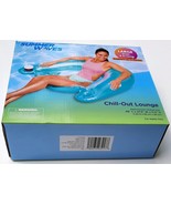 Summer Waves Inflatable Chill-Out Lounge Pool Float NEW Blue Unisex Adults Onl - $9.89