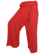 FISA06 red Fisherman Pants Fisher Wrap Thai Yoga pants trousers Sport Relax - £13.53 GBP