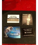 CITIZEN ECO DRIVE WORLD TIME MODEL JR3XXX MANUAL AND EXTRAS - $419.41 MXN