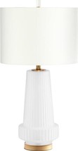 Table Lamp CYAN DESIGN MILA Modern Contemporary 2-Light White Frame Aged Brass - £697.03 GBP