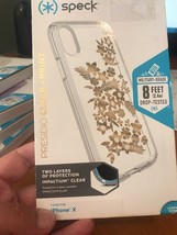 Speck Presidio Clear + Print Case for iPhone X Gold New - £11.13 GBP