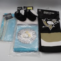 Pittsburgh Penguins Hockey Gift Lot Jersey Scarf Bandanna Toddler Slippers - £42.44 GBP