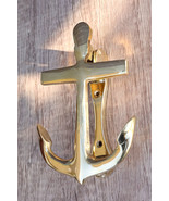 Brass Metal Vintage Marine Nautical Sailor Ship Anchor Door Knocker Scul... - €37,85 EUR