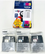 Genuine Brother LC201CL Yellow Cyan Magenta Ink Cartridges 5/2024 - €17,22 EUR