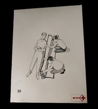 Vtg American National Red Cross Basic First Aid Drawing 2 Side Ephemera ... - £23.59 GBP