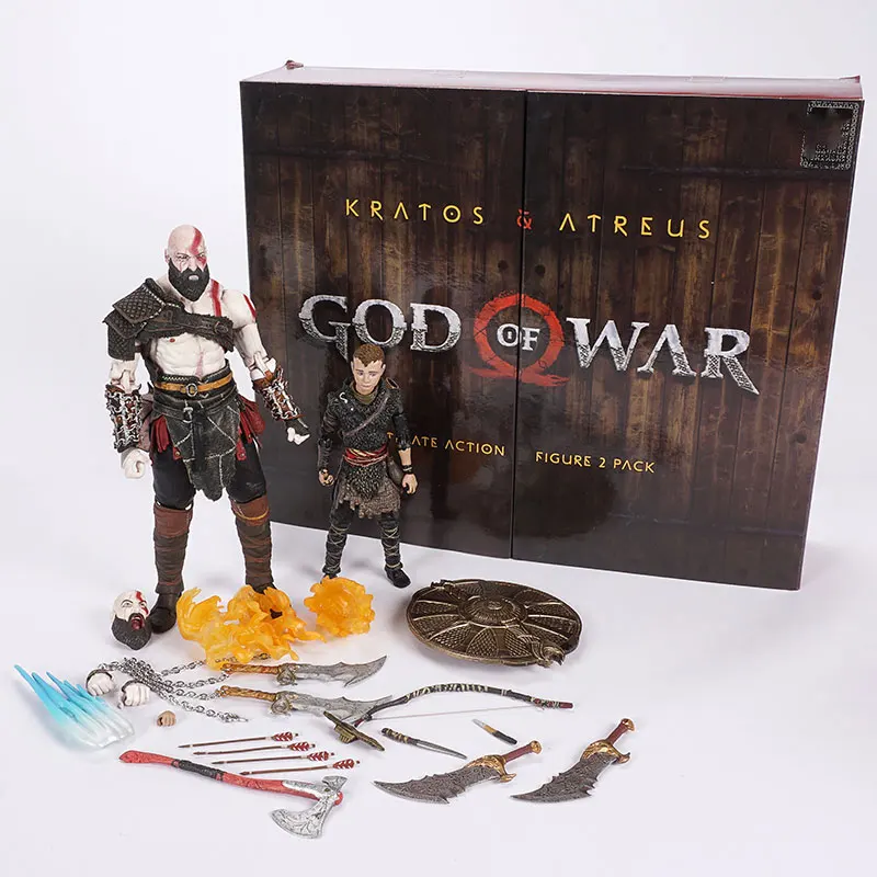 Neca god of war action figure kratos atreus ghost of sparta with axe sword shield bow thumb200
