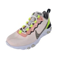 Nike React Element 55 PRM Pink Green Sneakers Women Running CD6964 600 Size 7 - £79.93 GBP