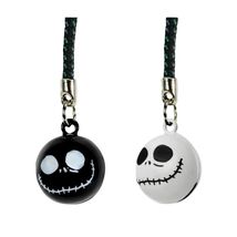 SET OF 2 JACK SKELLINGTON BELL CHARM Nightmare Before Christmas Cell Pho... - $8.95