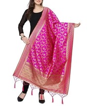 Jacquard Dupatta Silk Zari ethnic Indian Chunni Women/Girl Wedding/partywear PMG - £21.60 GBP