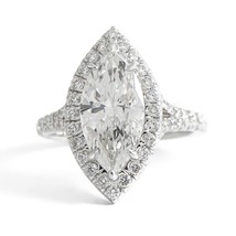 Authenticity Guarantee 
Marquise Halo Diamond Engagement Ring EGL Certif... - £12,322.55 GBP