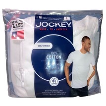 Jockey Men&#39;s Made in America 100% Cotton Crew Neck T-Shirt - 2 Pk M, L, 2XL - £19.58 GBP
