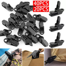 Orysin 20pcs Tarp Clips Set Heavy Duty Tent Buckle Clamp Black Camping Tool - $181.54 MXN