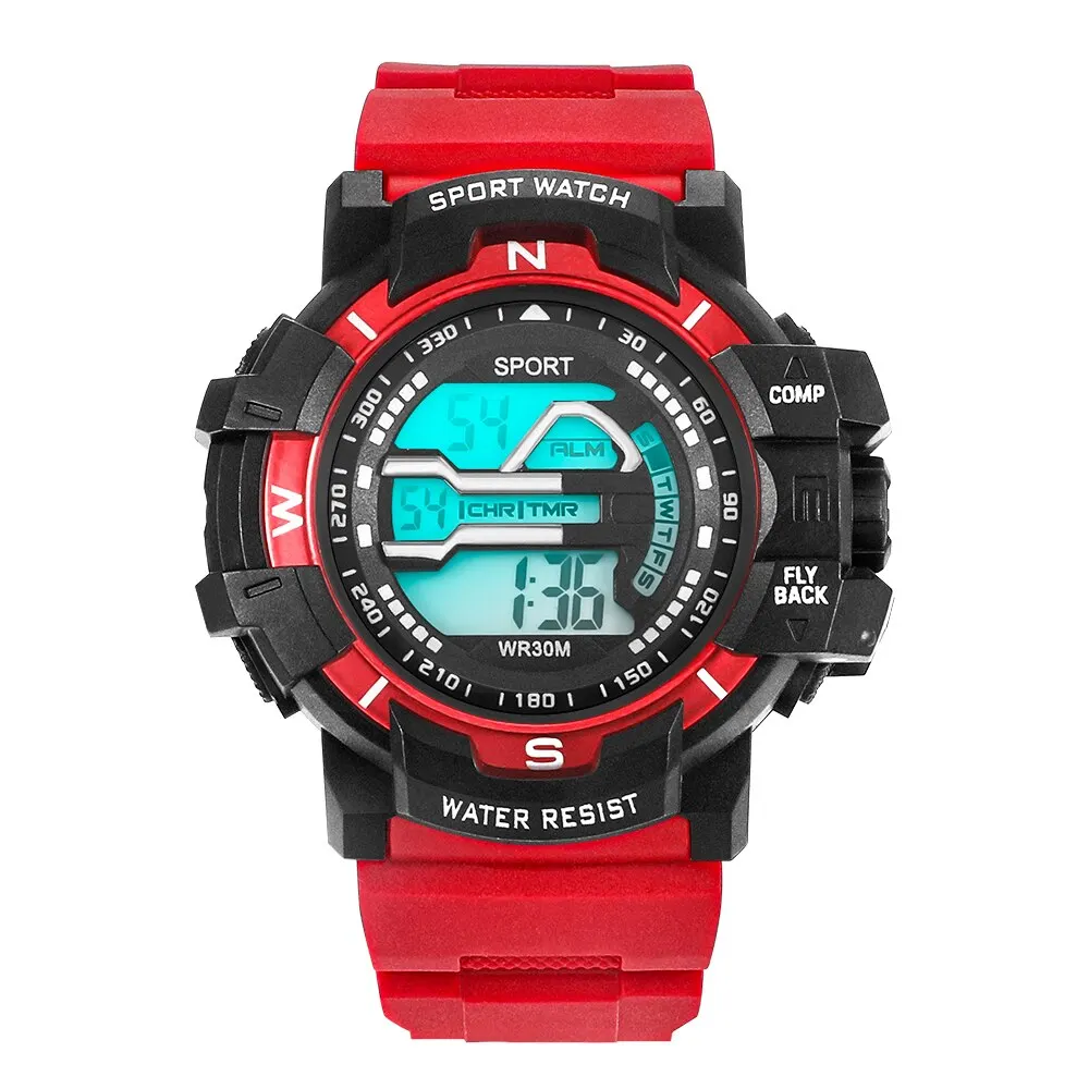 Men Digital  Watch 30m Waterproof Wristwatch LED Clock  Watch Male Big  Men s Ma - £79.04 GBP