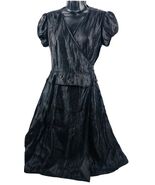 Adrianna Papell Petite Black Sash Wrap Dress Size 6P Beautiful Light New - $39.78