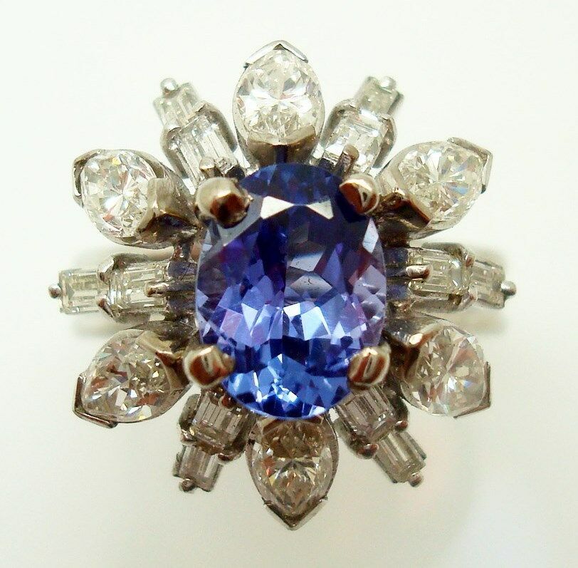 Primary image for Authenticity Guarantee 
14k Gold 1.35ct Genuine Natural Tanzanite and 1.50ct ...