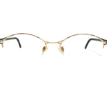 Cazal Eyeglasses Frames MOD.421 COL.944 Blue Gold Round Half Rim 53-18-130 - $93.28