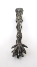 VTG Sugar Tongs TH Marthinsen Norway EPNS Eagle Claw w/ Wild Rose Pattern Plated - £19.46 GBP