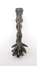 VTG Sugar Tongs TH Marthinsen Norway EPNS Eagle Claw w/ Wild Rose Pattern Plated - $24.75