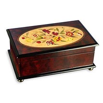 The San Francisco Music Box Company Classic Floral Wooden Musical Jewelr... - $72.26