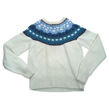 Vintage Woolrich White 100% Wool Sweater Farm Sheep Scene Fair Isle Yoke... - $299.99