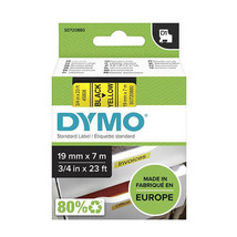 Dymo D1 Tape Label 19mmx7m - Black on Yellow - £47.19 GBP