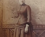 Cabinet Card Photo Attractive Woman in Black Amputee ? Allegheny PA Aufr... - $25.27