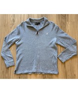 Vtg Polo Ralph Lauren M Powder Blue 1/4 Zip Micro-Ribbed Pullover Cotton... - $62.55 CAD