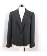 Jones Wear Essentials Women&#39;s 14 Solid Black Fitted Lined Career Blazer ... - £17.43 GBP