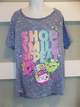 Shopkins Shop Smile Repeat SS Knit Shirt Size L (10/12) Girl&#39;s - £10.78 GBP