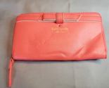 Kate Spade Wallet Cobble Hill Bow Lacey  Leather Zip Around Geranium Bri... - £30.21 GBP