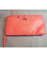 Kate Spade Wallet Cobble Hill Bow Lacey  Leather Zip Around Geranium Bri... - £29.93 GBP