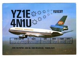 JAT DC-10 QSL Card YU1EXY Jugolovenski Aerotransport - $8.91