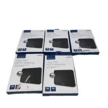 Lot Of 5 Insignia Ultra-Thin Hdtv Antenna Model NS-ANT200HA Black/White #L0523 - $23.59