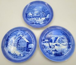 Vintage 1980 Tundra Home Wall Decoration Plate W/Gold Trim Set/Lot of 3  - Japan - £46.89 GBP