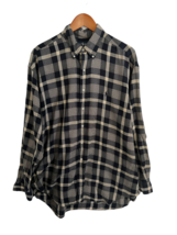 Ralph Lauren Mens Shirt Navy/Cream Blaire Plaid Button Down Long Sleeve Size Xl - £9.80 GBP