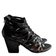 Jellypop Monet Womens Black Strappy Stacked Heel Zip Sandal Size 8 New w... - £25.32 GBP