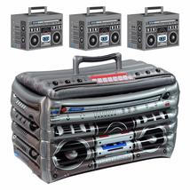 80&#39;s and 90&#39;s Decades Inflatable Boom Box Cooler (24&quot; W x 16&quot; H) and 3 B... - $40.46