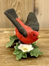 Lenox Fine Porcelain Garden Birds Figurine Scarlet Tanager 1992 4.5&quot;x4&quot;x... - £22.22 GBP