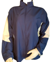 Boombah Sporty Jacket Womens L Windbreaker Full Zip Blue Retro Active So... - $9.78