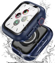 [2 Pack] Waterproof Case Compatible with Apple Watch Series 4 5 6 SE (44mm,Blue) - $9.74