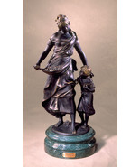 Figure Woman with girl Certificate Authentic Spain New  - $7,900.00