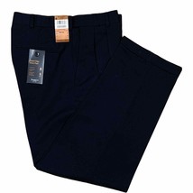 New Haggar Smart Fiber Dress Pants Size 32X30 Navy Blue Herringbone Mens - £18.59 GBP