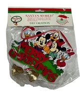 Disney Kurt Adler Santas World Mickey Mouse &amp; Friends Wood Christmas Ornament - £6.35 GBP