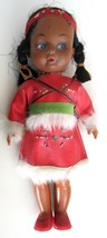 Vintage 1960 Native American Indian Girl Papoose &amp; Baby Doll Made in Hong Kong  - £7.90 GBP