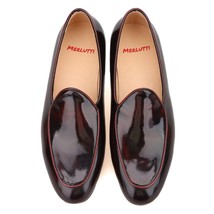 Merlutti Brown Patent Leather Belgian Formal Loafer - £139.98 GBP+