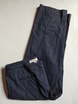 LOFT Julie Fit Cropped Capri Pants Womens Size 6 Chambray Blue Cotton Stretch - £17.13 GBP