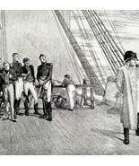 Napoleon Aboard Bellerophon 1902 Half Tone Art Emerson History Print DWV8B - $30.77 CAD
