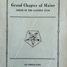 Order Of The Eastern Star 1925 Masonic Maine Grand Chapter Vol XI PB Book E47 - £61.66 GBP